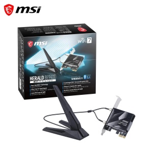 Placa de retea MSI Herald BE9400 WiFi 7 PCIe, Tri-Band, 5.8 Gbits, Bluetooth 5.4 - Img 7