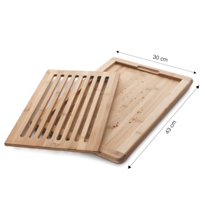 Placa de taiat din bambus Lacor 60487, 40 x 30 x 2 cm, maro - Img 2