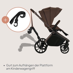 Placa de transport LIONELO Buggy Board 2-in-1 pentru carucior, cu scaun detasabil, roti LED, pana la 25 kg - Img 7