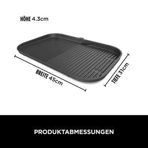 Placa Grill Ninja Woodfire XL 2-in-1 Antiaderenta Compatibila cu Modelele OG850OG901 Negru - Img 2