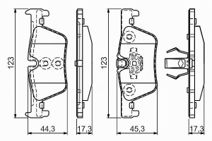 Placute de frana Bosch BP1475 pentru spate - ECE-R90, 4 bucati - Img 7