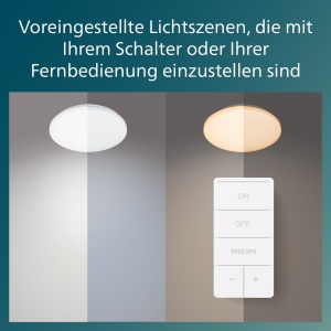 Plafoniera Philips Izso, reglabila cu telecomanda, 40 W, 2700-6500 K, alba, IP20, antireflexie si fara palpaire - Img 5
