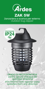 Plasa de Insecte Ardes AR6S03, 5 W, lumina LED UV, IP24 - Img 2