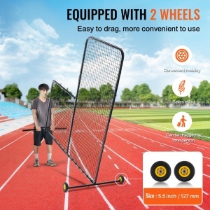 Plasa de protectie VEVOR XH-SH-7X7-L pentru baseball si softball 213x213 cm cu roti si husa - Img 5