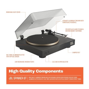 Platan cu Bluetooth JBL Spinner BT, Negru si Auriu, Sunet de Vinil Autentic - Img 7