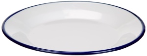 Platou ceramic IBILI ESMALTAT 24 cm, albalbastru, din otel