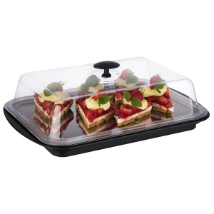 Platou termic APS cu capac - set cu tava din inox, 2 acumulatori de racire, negru - Img 6