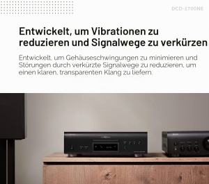 Player CDSACD Denon DCD-1700NE, DA Converter 192kHz32 Bit, Negru - Img 3