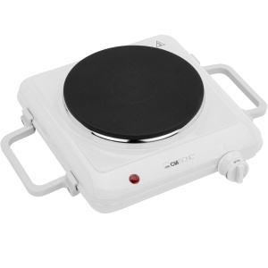 Plita Clatronic(r) pentru camping, bucatarie sau birou | Placa de gatit 1: O aprox. 180 mm | Plita cu termostat continuu variabil si indicator luminos | lac rezistent la caldura | 1500W | EKP 3582