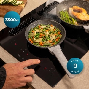 Plita cu inductie Cecotec Bolero Squad IH 2200 FullFlex, 40 cm, 3500 W, cu hota integrata - Img 5