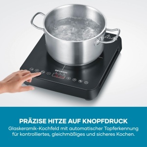 Plita cu inductie Severin KP 1026 2000 W Touch Display Negru - Img 4