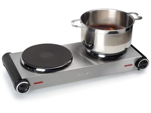 Plita electrica Tristar KP-6248, 2 arzatoare, 2500W, inox - Img 2