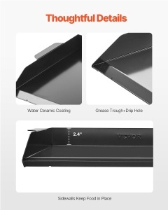 Plita grill VEVOR HH-SPN009 otel carbon suprafata mare compatibila cu gaz si electric - Img 3