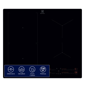 Plita incorporabila Electrolux KIS62453I, 60 cm, 4 zone, control tactil