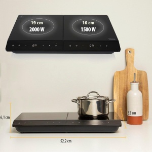 Plita Inductie Tristar IK-6162, 3500 W, 2 Zone, Negru - Img 2