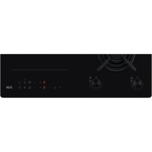 Plita mixta gaz si inductie AEG Serie 8000 HF704163NB, 60 cm, negru - Img 5