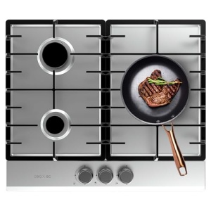 Plita pe gaz Cecotec Bolero Squad G 3200F 6250W Inox 3 arzatoare WOK Triple-Crown - Img 3