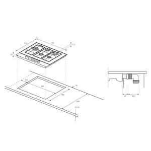 Plita pe gaz Haier HAVG7WL4HB, 5 arzatoare, design din sticla neagra - Img 8