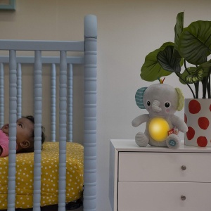Plus cu Elefant Bright Starts Hug-a-Bye Baby, Multicolor, cu Muzica si Lumini - Img 7
