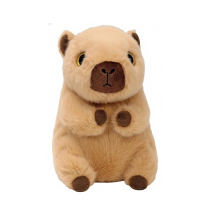 Plus Toy TY Beanie Boos Lara Capibara cu ochi aurii stralucitori, 15 cm