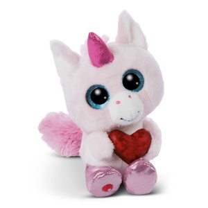 Plusat Unicorn Wubby Wub NICI 15cm, cu ochi stralucitori, editie Love
