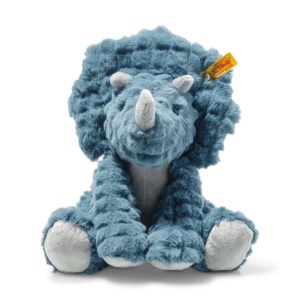 Plush Dinosaur Dixi Triceratops Steiff, 28 cm, Culoare Petrol, Plus Moale