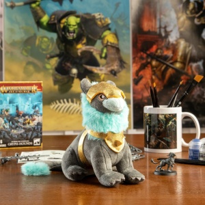 Plush Gryph-Hund Warhammer Age of Sigmar, 16.5 cm, Moale si Knautscht - Img 2