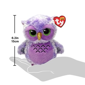 Plush Owl Ty Owlivia 15 cm cu ochi stralucitori, cadou ideal pentru copii - Img 2