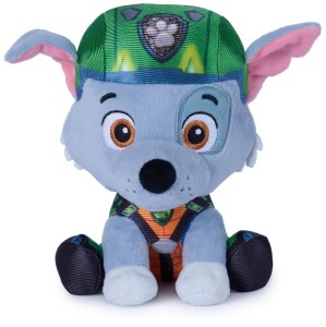 Plush Rocky PAW Patrol Dino Film 15cm, uniforma verde, pentru copii