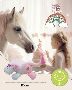 Plush Unicorn MagNICI Nerina 12cm - Detalii stralucitoare, cu magneti - Img 2