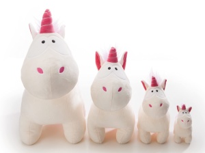 Plush Unicorn NICI Theodor 32cm, Alb, Minge roz - Img 6