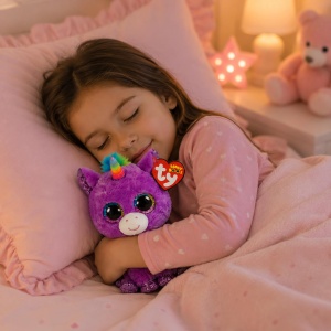 Plush Unicorn TY Rosette, Violet, Unica Dimensiune - Img 5