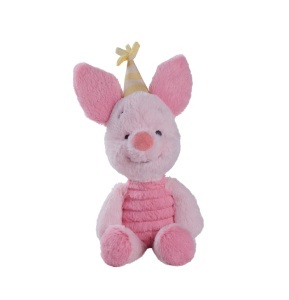 Plushtier Simba Disney Winnie the Pooh 25 cm, Ferkel cu Partyhut, Moale