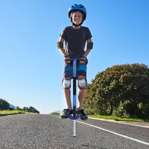 Pogo Stick pentru copii Relaxdays, 35 kg, rucsos, rosu - Img 2