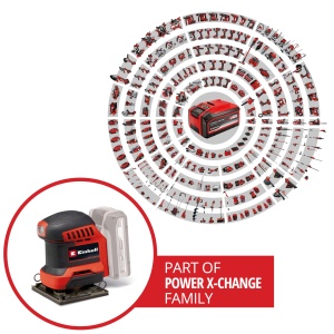 Polizor cu pumn fara fir Einhell TE-OS 18/113 3X Li-Solo Power X-Change (18 V, slefuitor orbital, 3x placi de slefuire inlocuibile, circuit rezonant de 1,8 mm, inclusiv accesorii fara baterie) - Img 2