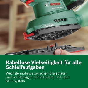 Polizor unghiular cu baterie Bosch UniversalSander 18V-10, 18V - Img 3