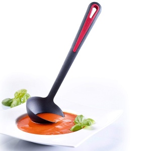 Polonic pentru supa Westmark, rezistent la caldura pana la 270 degC, PPA, lungime: 31,5 cm, Gallant Plus, negru/rosu, 29562275 - Img 5