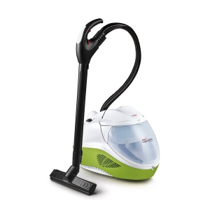 Polti Vaporetto Lecoaspira FAV80_Turbo Intelligence, aparat de curatat cu abur si aspirator cu filtru de apa, cu functie eco, putere de abur de 6 BARI, 15 accesorii, alb/verde - Img 1