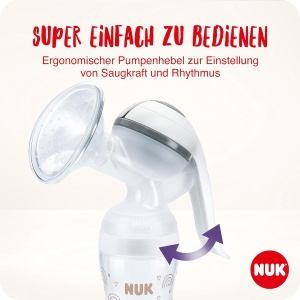 Pompa de san manuala NUK cu 2 biberoane de 150 ml si 2 tampoane absorbante - Img 4