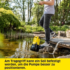 Pompa submersibila pentru apa murdara Karcher SP 22.000, debit: 22.000 l/h, adancime de imersie: max. 7 m, pentru apa murdara cu particule de pana la 30 mm, inaltime apa reziduala: 35 mm, presiune: 0,8 bar - Img 7