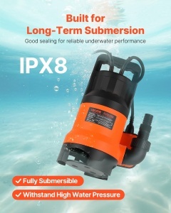 Pompa submersibila VEVOR 650W debit 15000Lh inaltime de pompare 8m pentru apa murdara si curata - Img 5