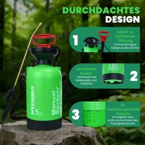 Pompita de stropit HYCHIKA 5L, duza ajustabila, design ergonomic - Img 6