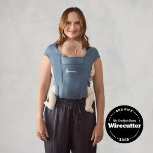 Portbebe Ergobaby Embrace, 0-12 luni, 3,2-11,3 kg, Albastru Oxford - Img 2