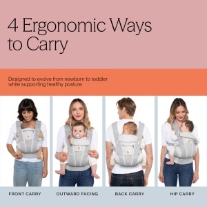 Portbebe Ergobaby Omni Breeze, 4 pozitii, 0-20kg, Natural Bej - Img 5