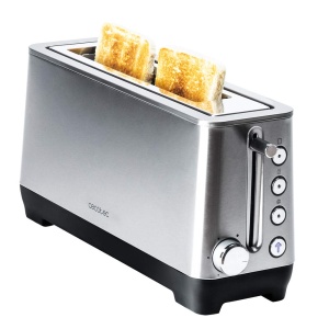 Prajitor de paine Cecotec BigToast Extra Foarte larg slot lung putere 1100 W 4 functii presetate 6 niveluri de putere