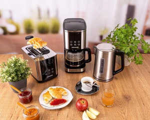 PRAJITOR DE PAINE ROMMELSBACHER TO 850, 2 fante largi pentru paine prajita pana la XL, centrare automata felii de paine, afisaj LED, afisaj cu numaratoare inversa, 9 niveluri, nivel de dezghetare, atasament pentru chifle, sertar pentru firimituri - Img 6