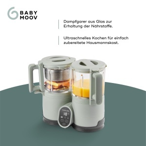 Preparatoare de mancare pentru bebelusi Babymoov Nutribaby Glass, 1.9L, 800W, Verde Celadon - Img 3