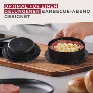 Presa de burger Fackelmann, 11 cm, din plastic, negru, usor de curatat - Img 5