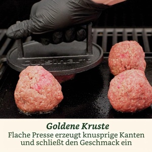 Presa pentru burgeri Cuisinart din fonta, 17 cm, maner rezistent la caldura - Img 4