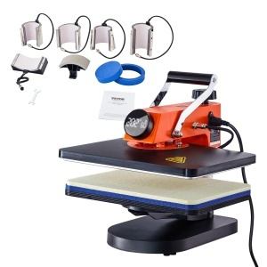 Presa termica multifunctionala VEVOR 8-in-1 930W 360deg rotatie pentru haine cesti si accesorii personalizate